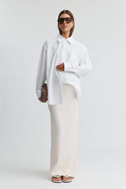 Maternity Crepe Knit Maxi Skirt (Petal) 1