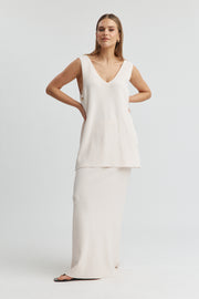Maternity Crepe Knit Maxi Skirt (Petal) 6