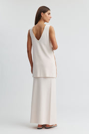Maternity Crepe Knit Maxi Skirt (Petal) 8