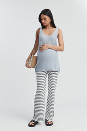 Maternity Crochet Knit Pant (Stripe) 7