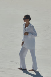 Maternity Crochet Knit Pant (White) 13