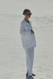 Maternity Crochet Knit Pant (White) 15