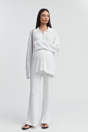 Maternity Crochet Knit Pant (White) 2