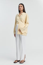 Maternity Crochet Knit Pant (White) 7