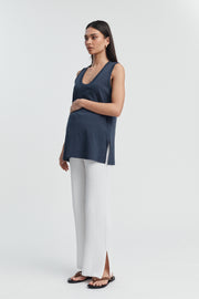 Maternity Crochet Knit Pant (White) 9