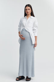 Maternity Crochet Knit Skirt (Blue) 1