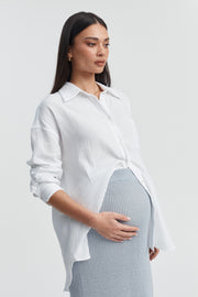 Maternity Crochet Knit Skirt (Blue) 2
