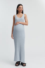 Maternity Crochet Knit Skirt (Blue) 4