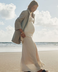 Maternity Crochet Knit Skirt (Bone) 9