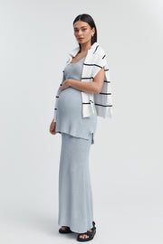 Maternity Crochet Knit Tank (Blue) 3