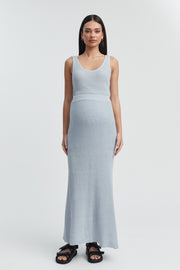 Maternity Crochet Knit Tank (Blue) 4