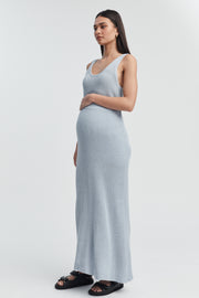 Maternity Crochet Knit Tank (Blue) 5