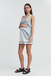 Maternity Crochet Knit Tank (Blue) 7