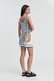 Maternity Crochet Knit Tank (Blue) 9