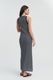 Maternity Crochet Maxi Dress (Stripe) 4