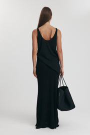 Maternity Crochet Maxi Skirt (Black) 10