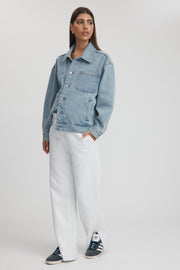 Maternity Denim Jacket (Light Blue) 1