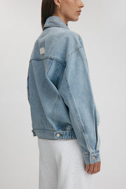 Maternity Denim Jacket (Light Blue) 2