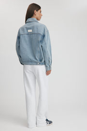 Maternity Denim Jacket (Light Blue) 5