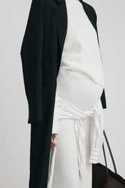 Maternity Fluffy Knit Top (Snow) 18