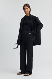 Maternity Fold Over Pant (Black) 1