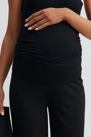 Maternity Fold Over Pant (Black) 3