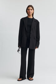Maternity Fold Over Pant (Black) 4