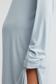 Maternity Jersey Long Sleeve Maxi Dress (Saint Blue) 2