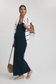 Maternity Jersey Midi Dress (Navy) 4