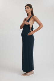 Maternity Jersey Midi Dress (Navy) 5