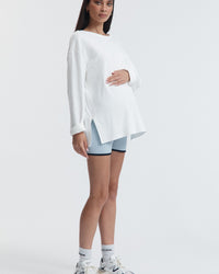 Maternity Knit Bike Shorts (Powder) 10
