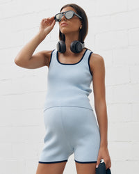 Maternity Knit Bike Shorts (Powder) 1