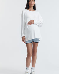Maternity Knit Bike Shorts (Powder) 8