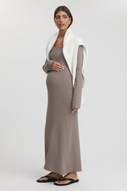 Maternity Knit Dress (Mocha) 4