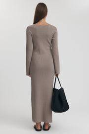 Maternity Knit Dress (Mocha) 8