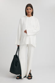 Maternity Knit Hoodie (Ivory) 1