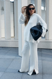 Maternity Knit Hoodie (Ivory) 3