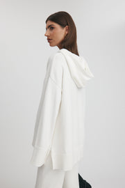 Maternity Knit Hoodie (Ivory) 4