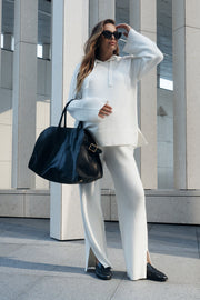 Maternity Knit Hoodie (Ivory) 9