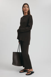 Maternity Knit Jumper (Chocolate) 13