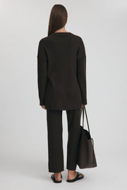 Maternity Knit Jumper (Chocolate) 15