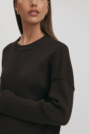 Maternity Knit Jumper (Chocolate) 3