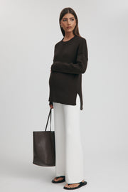 Maternity Knit Jumper (Chocolate) 5