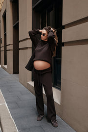 Maternity Knit Jumper (Chocolate) 6