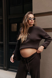 Maternity Knit Pants (Chocolate) 10