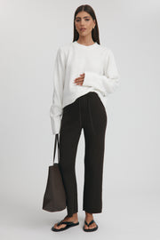 Maternity Knit Pants (Chocolate) 6