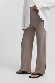 Maternity Knit Pants (Mocha) 4
