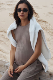 Maternity Knit Pants (Mocha) 5