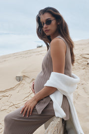 Maternity Knit Pants (Mocha) 7