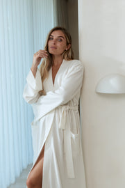 Maternity Knit Robe (Ecru) 3